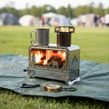 Compact Stainless Tent Stove with Window
