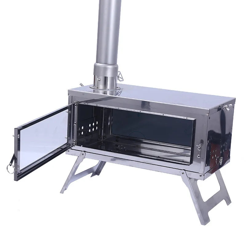 Fully Collapsible Stainless Tent Stove
