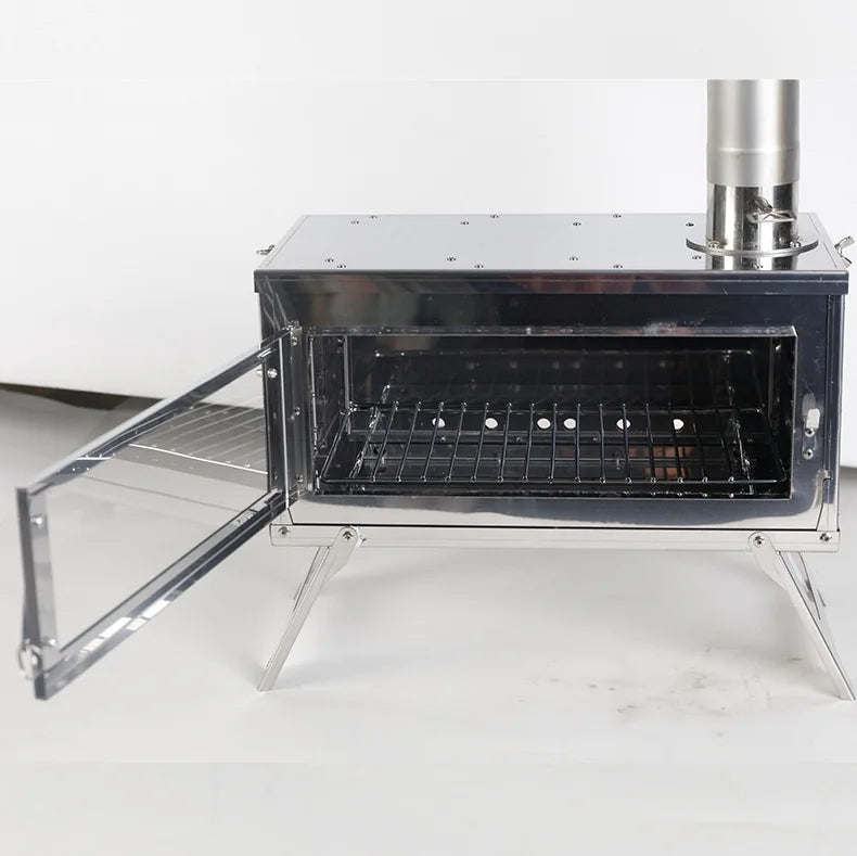 Fully Collapsible Stainless Tent Stove