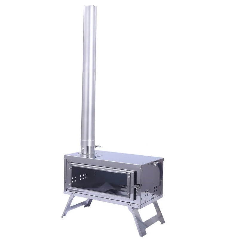 Fully Collapsible Stainless Tent Stove