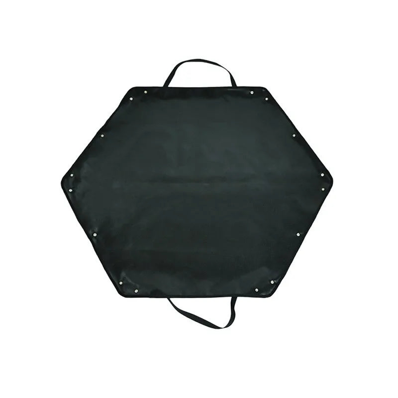 Hexagon Stove Floor Mat with Raised Edge