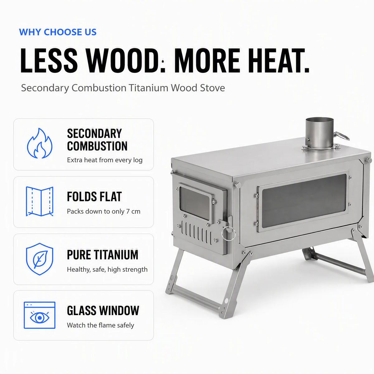 Titanium Folding Tent Stove