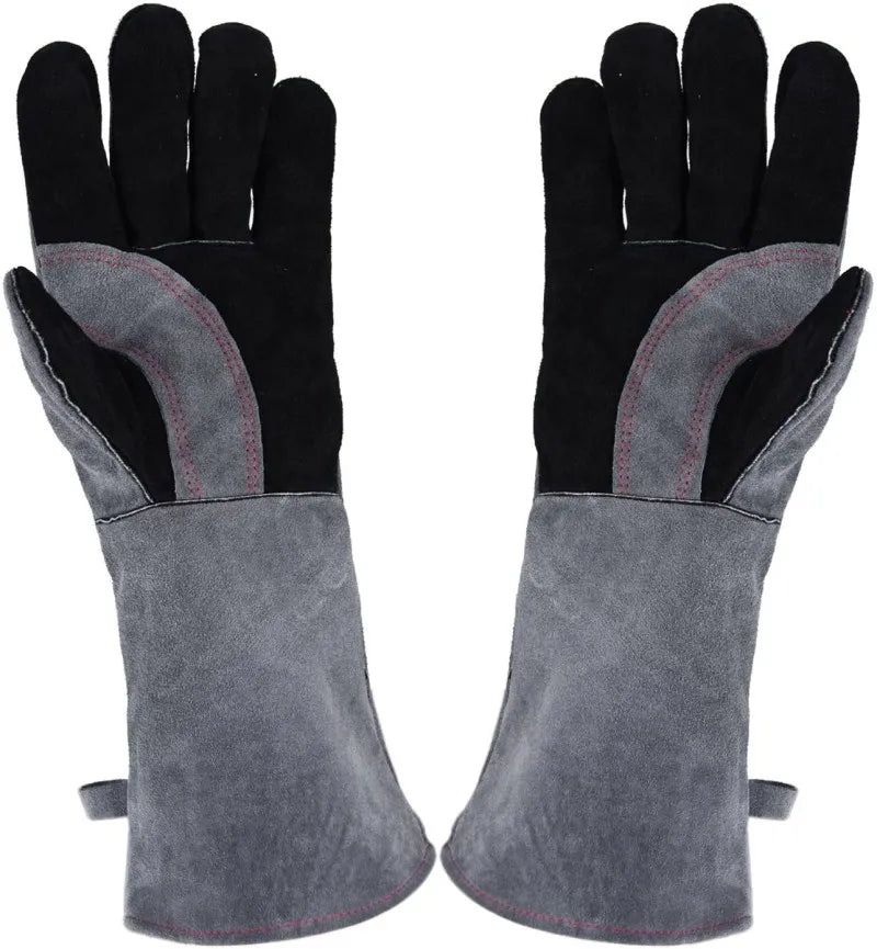 Long-Cuff Leather Fire Gloves