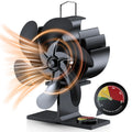 6-Blade Heat-Powered Stove Fan with Overheat Protection