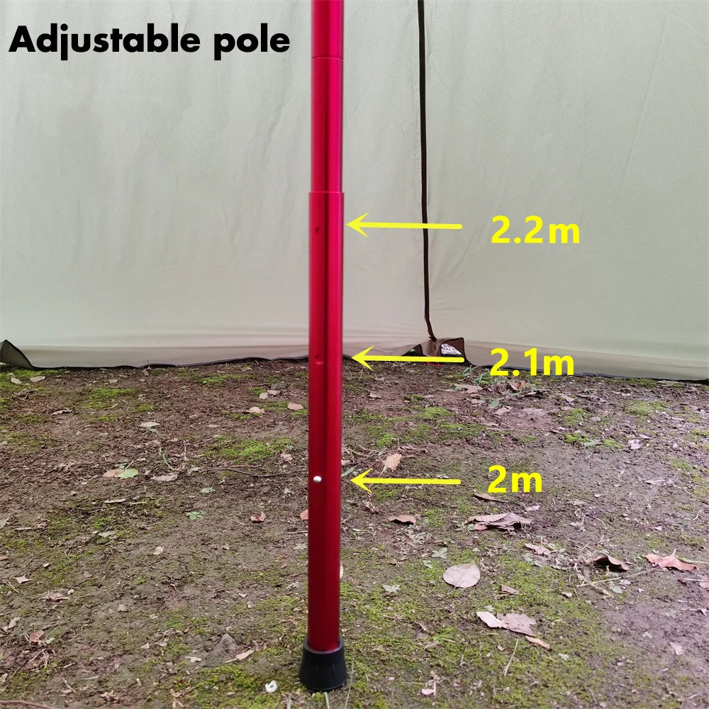 4 m Tipi Hot Tent with Telescopic Center Pole