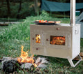 Stainless Tent Stove with Oven Box and Ash Drawer