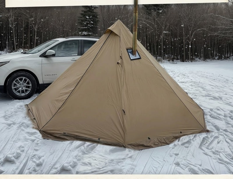 Pyramid Hot Tent with Stove Jack and Snow Skirt